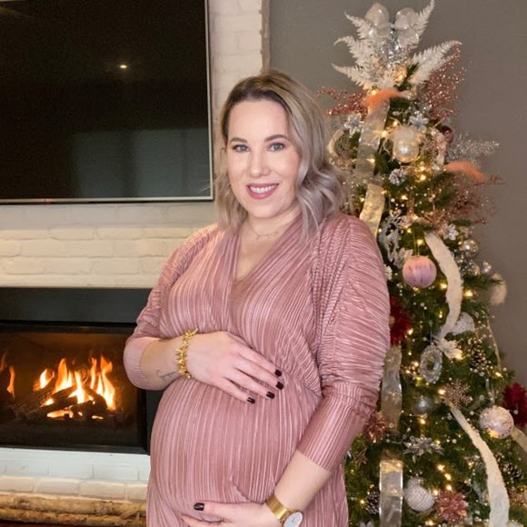 ASOS MATERNITY Batwing V-Neck Plisse Midi Dress - Picture 6 of 6